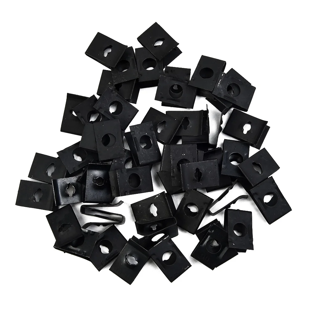 

Useful Durable High Quality Clip Accessory Parts Spring Plate U-Nuts 50pcs Car Fastener Replacement Screw Spire