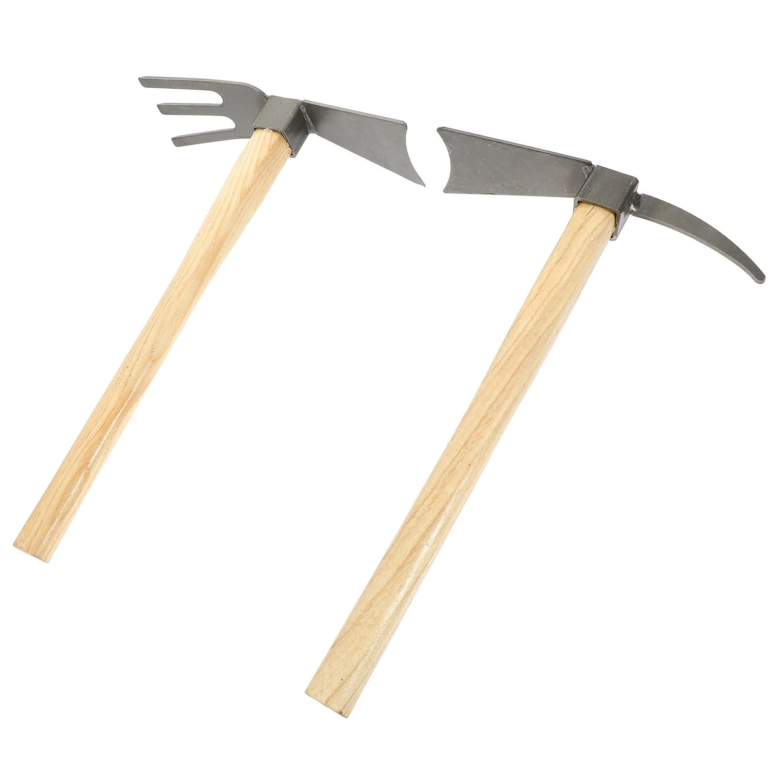 

2 Pcs Garden Tool Set Sturdy Gardening Hoe Flower Planting Home Tools Steel Manganese