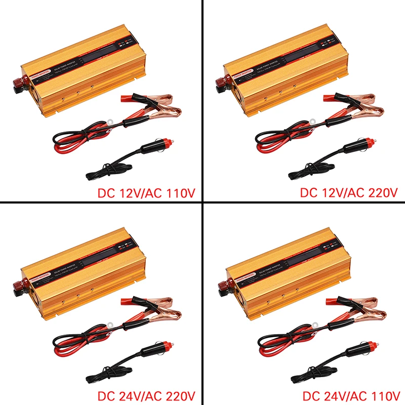 

6000W Car Inverter DC 12/24V To AC 110/220V Voltage Transformer Power Converter USB Modified Sine Wave Overload Conversion