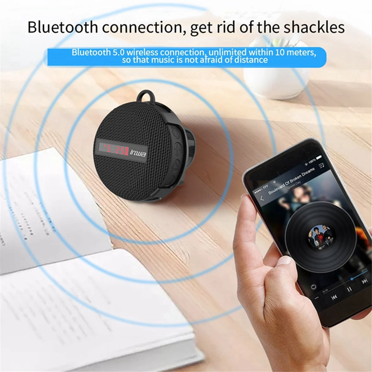 INWA Smart Bluetooth Quick Display Динамик Портативный водонепроницаемый и пыленепроницаемый