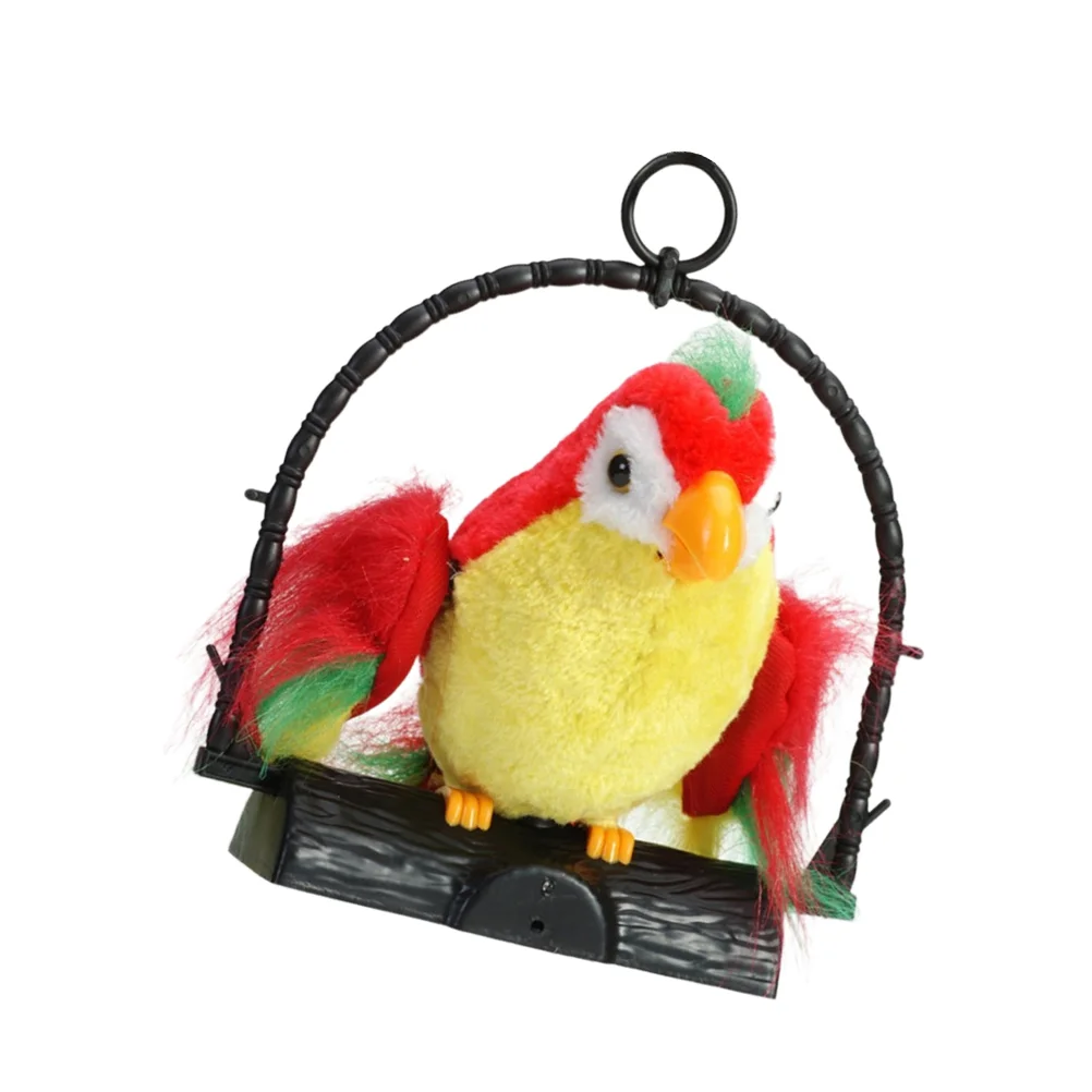 

Parrot Toy Talking Bird Electronic Recording Toys Plush Electric Repeating Pet Animal Speaking Statue Repeat Record