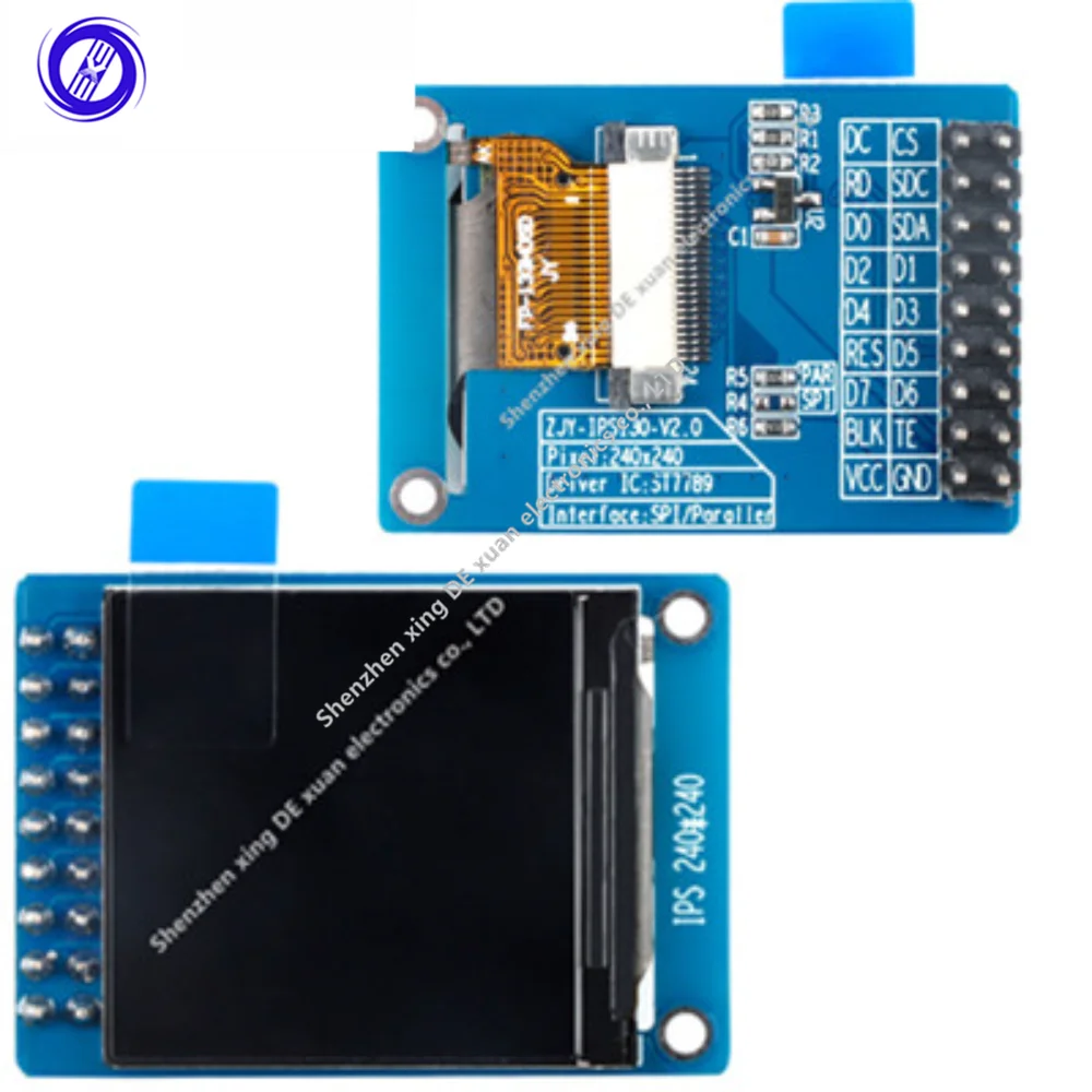 

MXW 1.3 inch Display Screen LCD Module 1.3" Color 240*240 Communicate ST7789 240X240