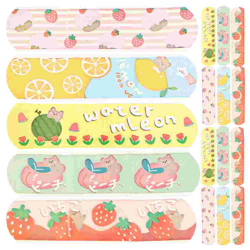 

120 Pcs Cartoon Adhesive Bandages Wrapping Tape Wound High Elastic Convenient Travel