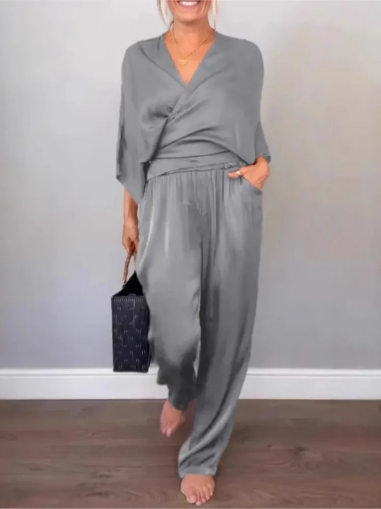 Женский комплект FUXIONGFU однотонный полиэстер