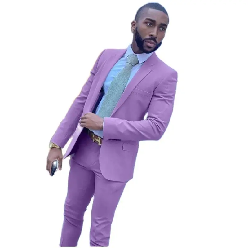 Мужской облегающий костюм светильник фиолетового цвета комплект из 2 предметов