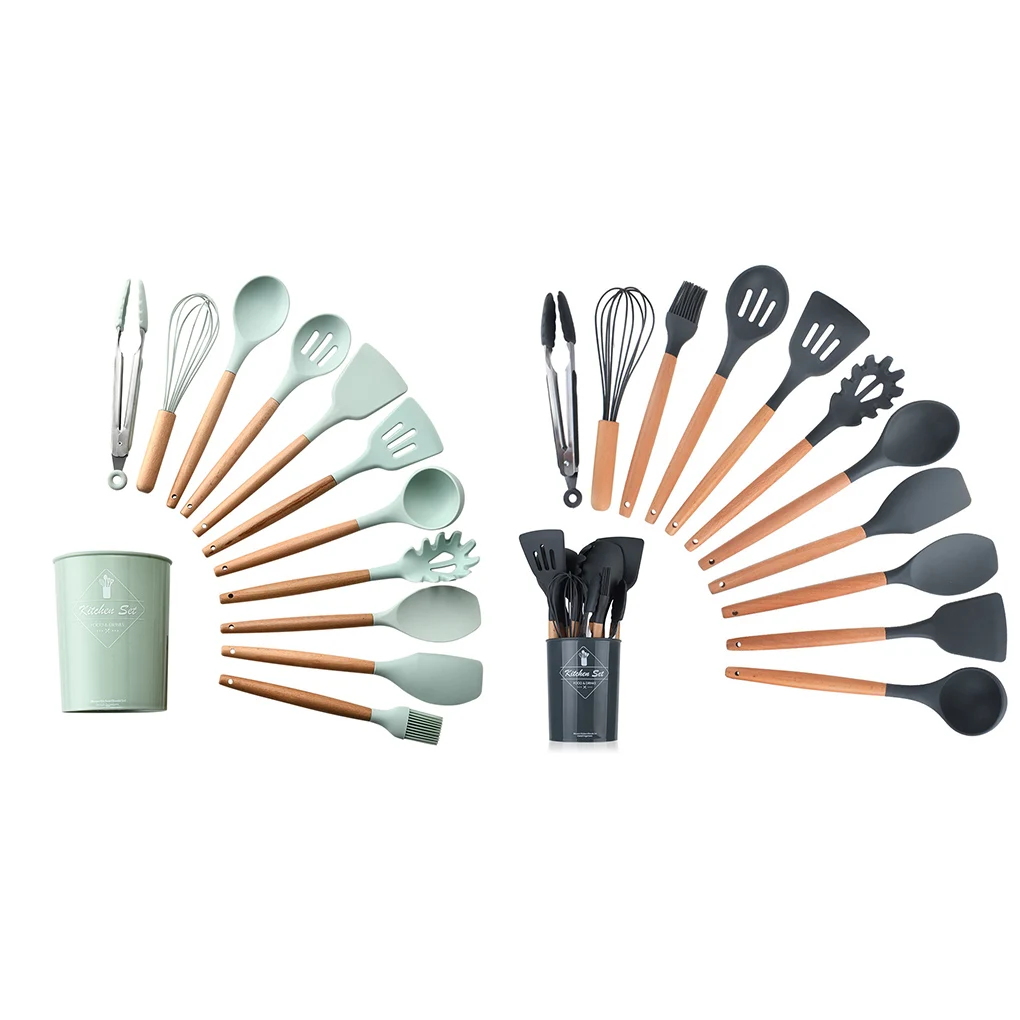 

11 шт., кухонная утварь с деревянной ручкой