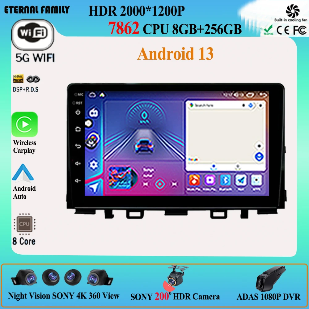 Carplay Авто Android 12 автомобильный стерео Мультимедийный Плеер для Kia RIO YB KX Cross Stonic 2016 -