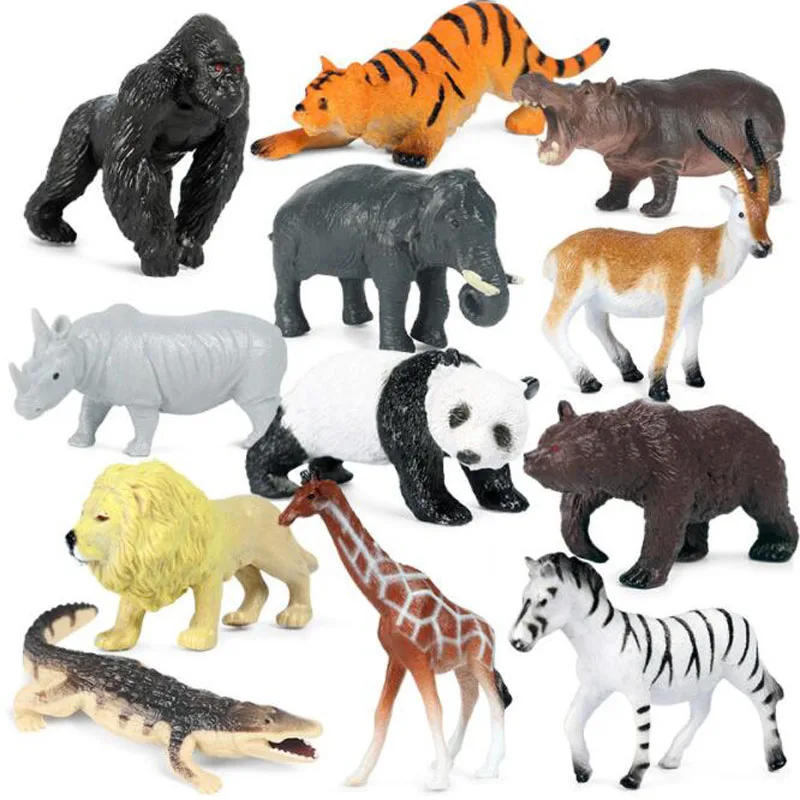 

Dinosaur Toy Set Simulation Zoo Solid Animal Models Small Tyrannosaurus Pterosaur Mosasaur Triceratops Model Plastic Ornaments