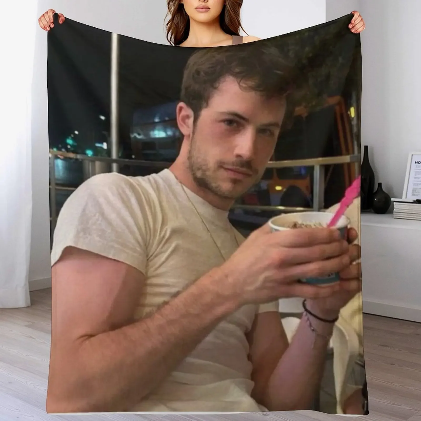 Одеяло Dylan Minnette в клетку на диван зиму Thins Одеяла заказ