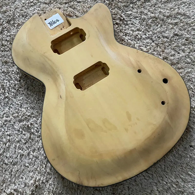 

Необработанный корпус гитары LP из цельной липы, натуральный цвет, самодельные и фотоэлементы TB604