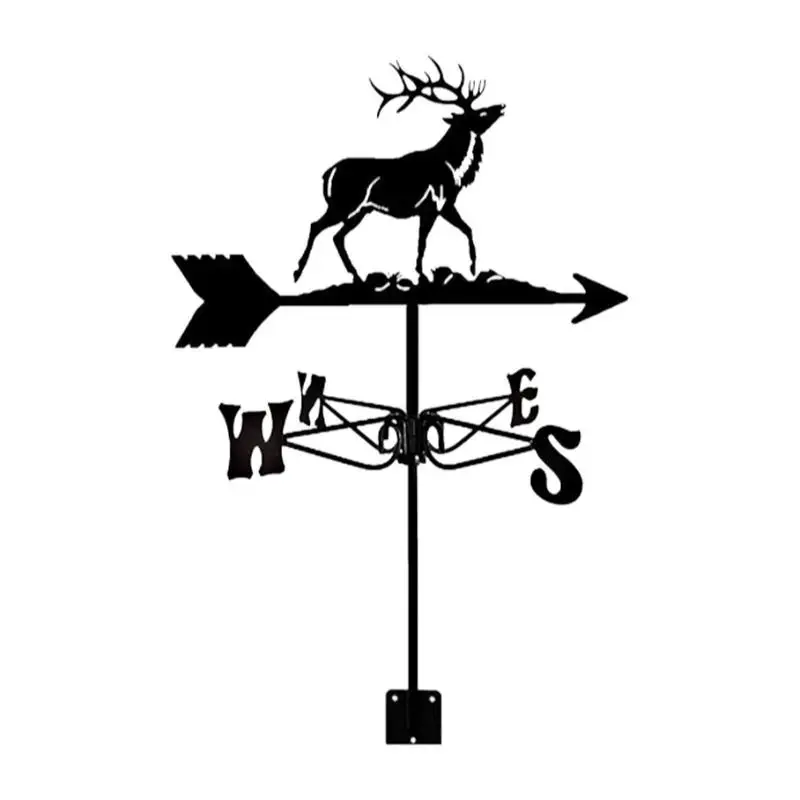 

Weathervane Garden Stake Metal Deer Wind Direction Indicator Lawn Garden Yard Rooftop Weather Vane Decoration