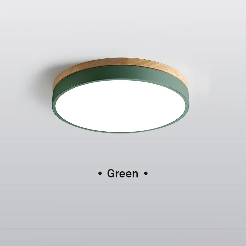 

Светодиодный потолочный светильник Macaron с круглым деревянным дном, домашний светильник для спальни, балкона, кабинета, детской комнаты, декор для внутренней комнаты, потолочный светильник