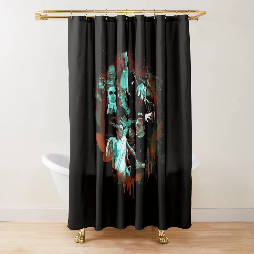 

Universal Monster Outdoor Shower Bathroom Accessory Waterproof Outdoor Novelty Ready-Made Shower Curtains
