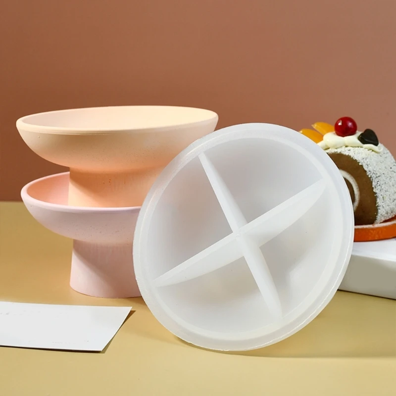 Уникальная чаша на ножках форма для фруктового лотка силиконовая украшения дома