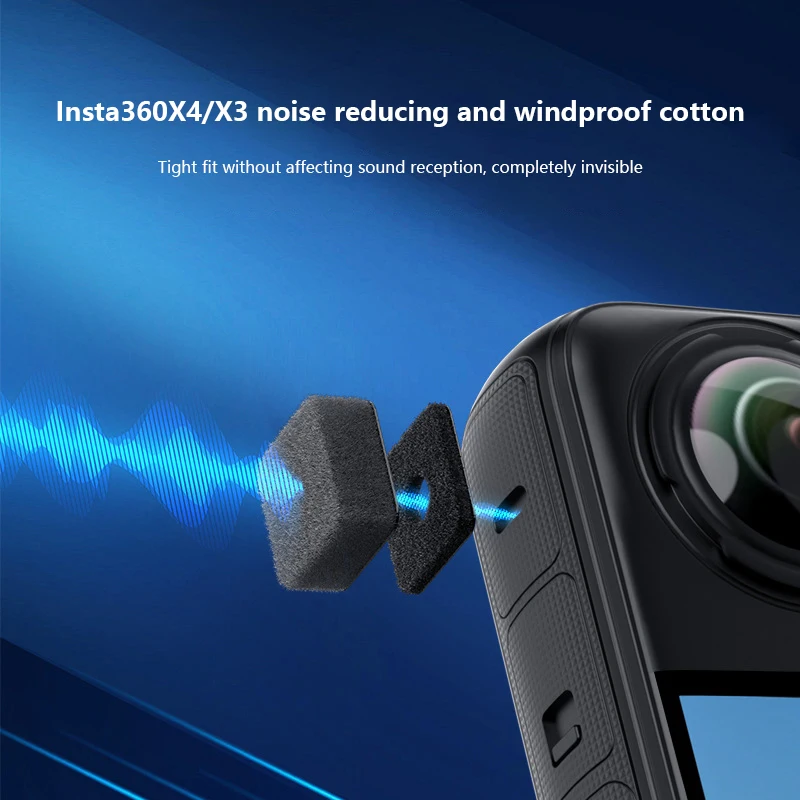 VRIG микрофон ветрозащитный на ветровом стекле замена лобового стекла для Insta360 X4/X3