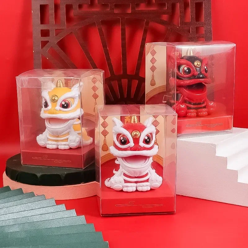 Китайская танец Лев Стайлинг Автомобильные украшения на солнечной энергии