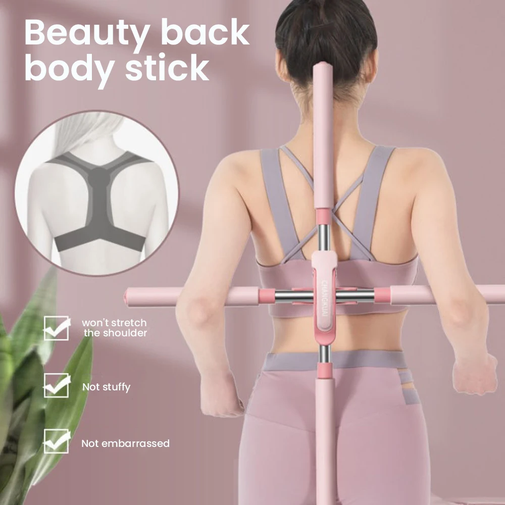 

New Multipurpose Pranayama Stick Cross Shape Stainless Steel Yoga Sticks For All Age Adjustable Length Foam Wrapped