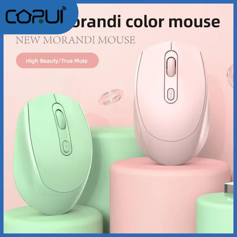 

500mah 2.4ghz Wireless Mice With Usb Receiver Anti-skid Office Mouse Comfortable Morandi Pc Laptop Mice 4 Keys Mute