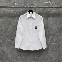 mens casual shirt tb tnom men boutique white shirt fashion casual long sleeve cotton oxford top fashion korean blouse