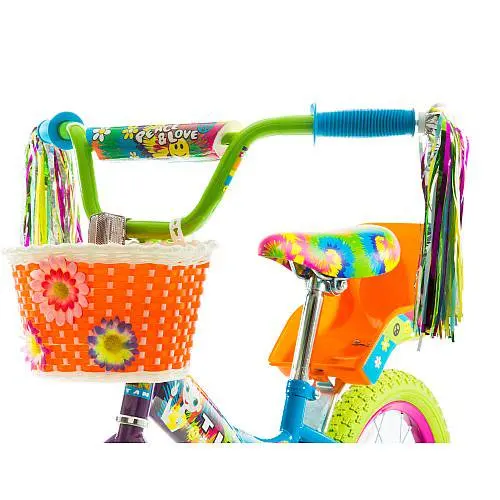 

Flower Power Princess 16 In. BMX Bike with Training Wheels, Doll Seat, Basket and Streamers