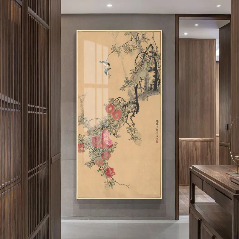 Китайские цветы птицы и цветение сливы современная абстрактная картина маслом