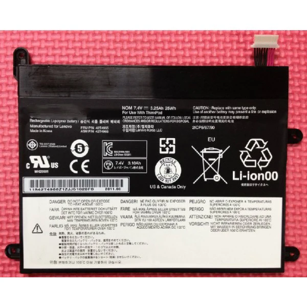 

UGB genuine Replacement 25Wh 42T4985 42T4966 battery for Lenovo Thinkpad 1838 10.1" Tablet