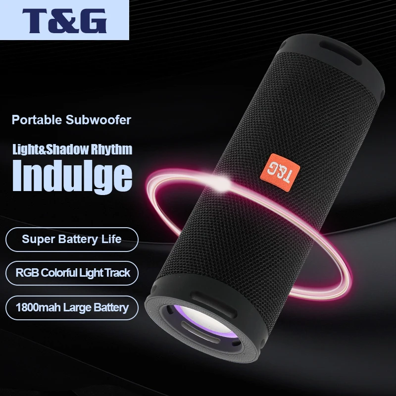 

TG289 Outdoor Portable Strap Portable Wireless Bluetooth Speaker TWS Series Subwoofer with Light Card Radio