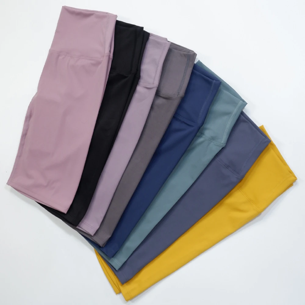 Lulu Summer Women High Waist Push Up Exercise Gym Training 8 inch Yoga Five Point Pants Running Fitness Workout Yoga Short Pants