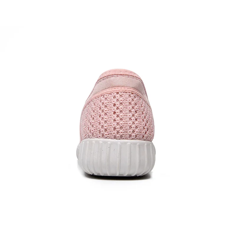 Xiaying Smile Women Running Shoes White Breathable Sports Mesh Versatile Hollow Walking Flying Woven No-slip Ladies Sneakers