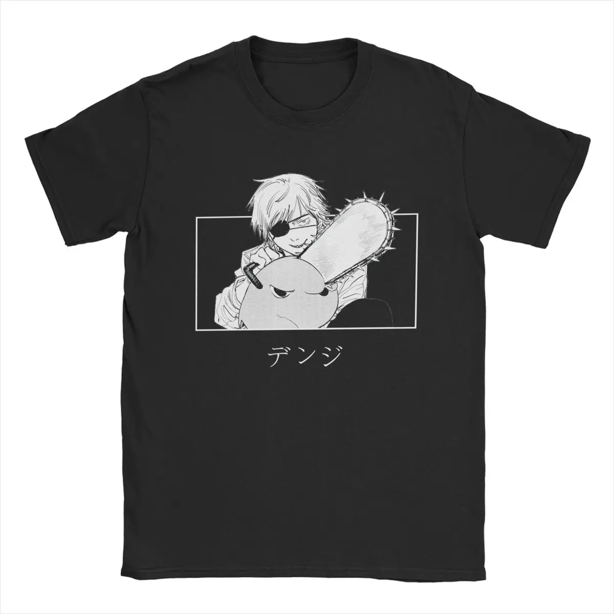 

Unique Chainsaw Man Denji And Pochita T-Shirt Men Crewneck Cotton T Shirts Anime Manga Short Sleeve Tees Classic Clothing
