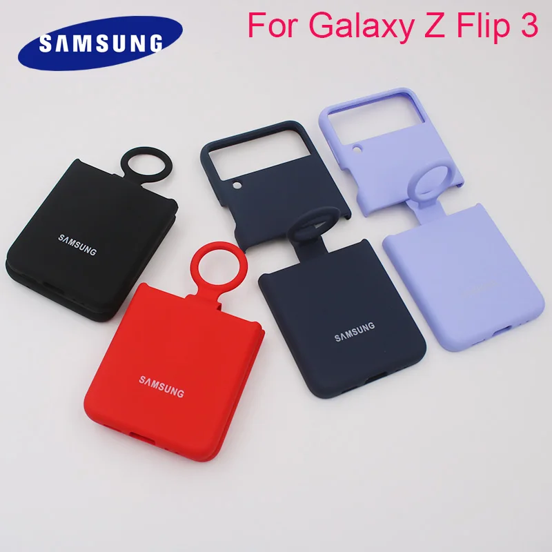Новый оригинальный чехол для телефона Samsung Galaxy Z Flip 3 Мягкий Силиконовый