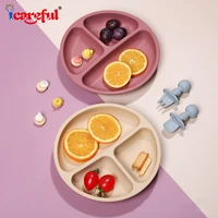 kids training tableware baby safe self feeding silicone plate super sucker cute smile face bowl dinning toddle bowls bpa free