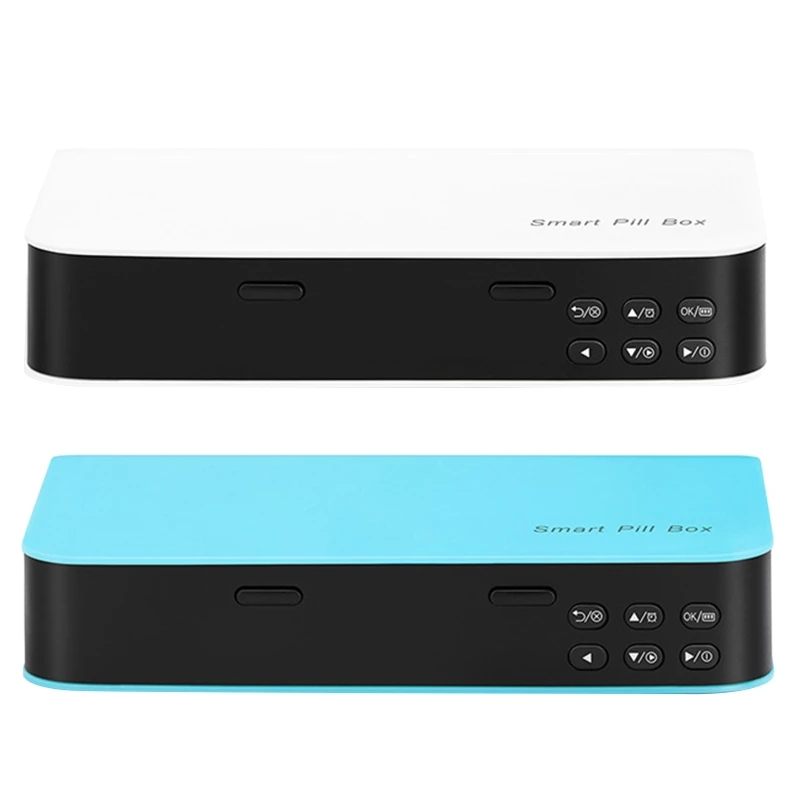 

Портативная коробка для таблеток HXBB, умный дозатор лекарств с напоминанием, умная сигнализация для путешествий, кемпинга, светодиодная виб...