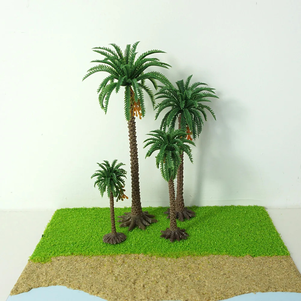 Omote Bra Set  10Pcs Model Trees Palm Scale Tree Coconut Palm Park Rainforest Scenery Dioramas DIY Decor Diorama Scenery Model 