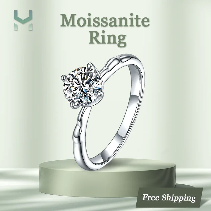 

Classic Windmill Turn Luck 925 Silver High Clarity D Color VVS1 Laboratory-Created Original Moissanite Diamond Ring For Women