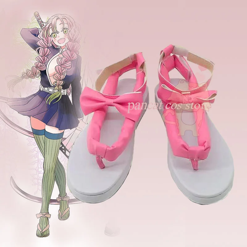 

Kimetsu no Yaiba Kanroji Mitsuri обувь для косплея Хэллоуина Длинные сапоги обувь комикс косплей костюм реквизит обувь для косплея карнавал Cos