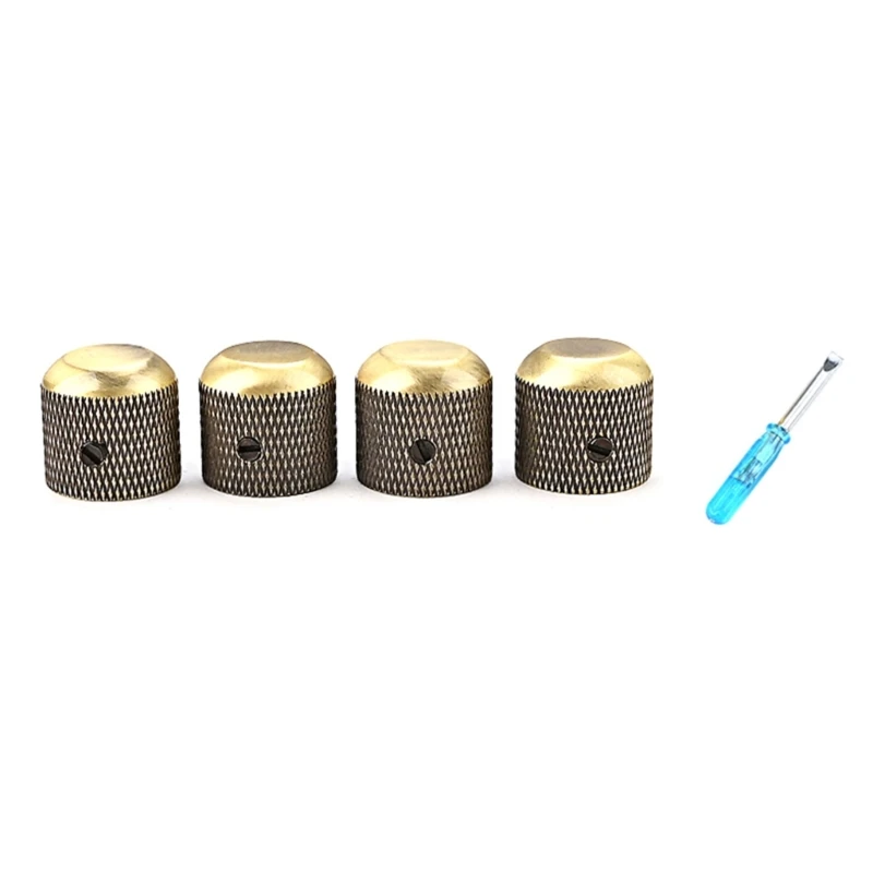 

4Pcs Electric Guitar Top Hat Knobs Guitar Potentiometer Knob Volume Tone Control Knobs 6.5mm Rotary Shaft Guitar Knobs