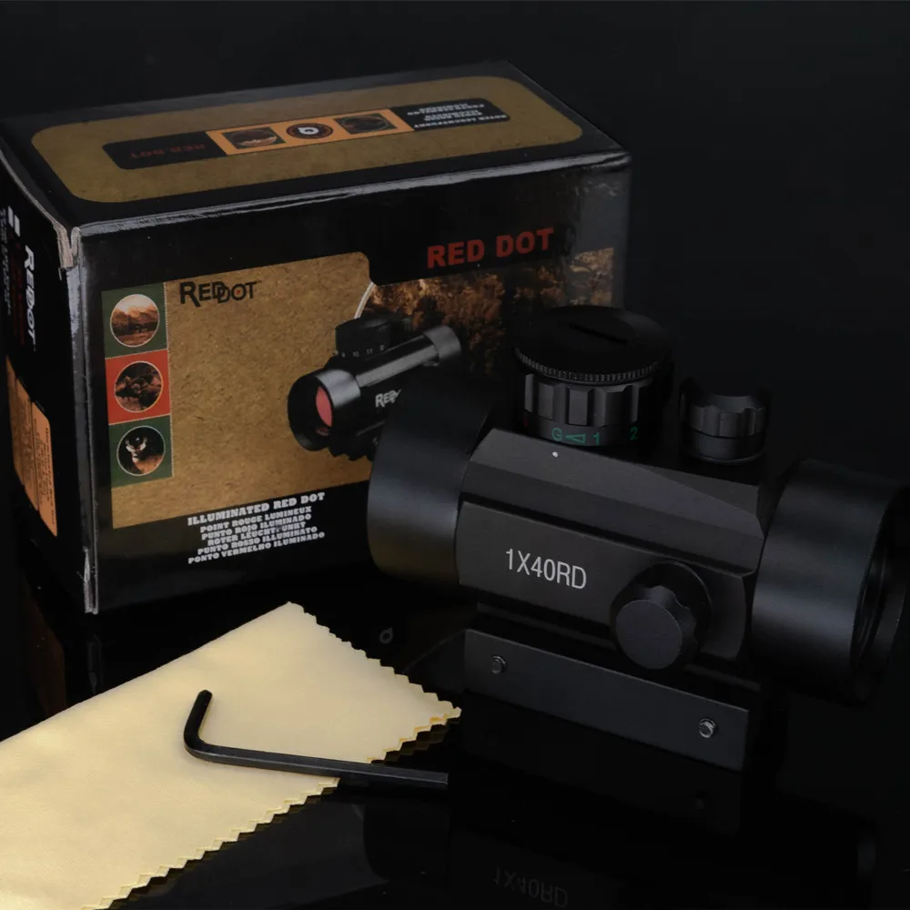 1x40 Тактический прицел охотничий голографический красный зеленый точечный