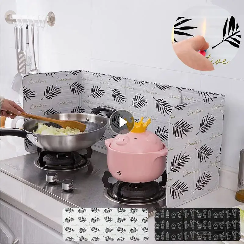 

Складная Алюминиевая заслонка для плиты, защитный кухонный аксессуар для защиты от разбрызгивания масла при жарке