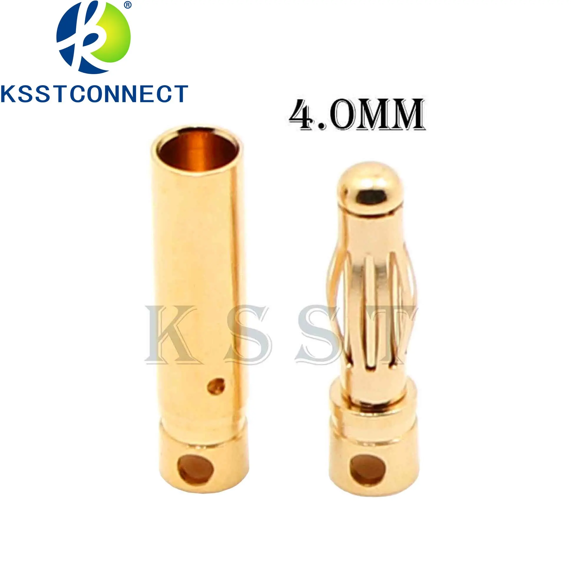 

KSSTCONNECT GC4010 20 пар 4 мм золотистые разъёмы для RC аккумулятора