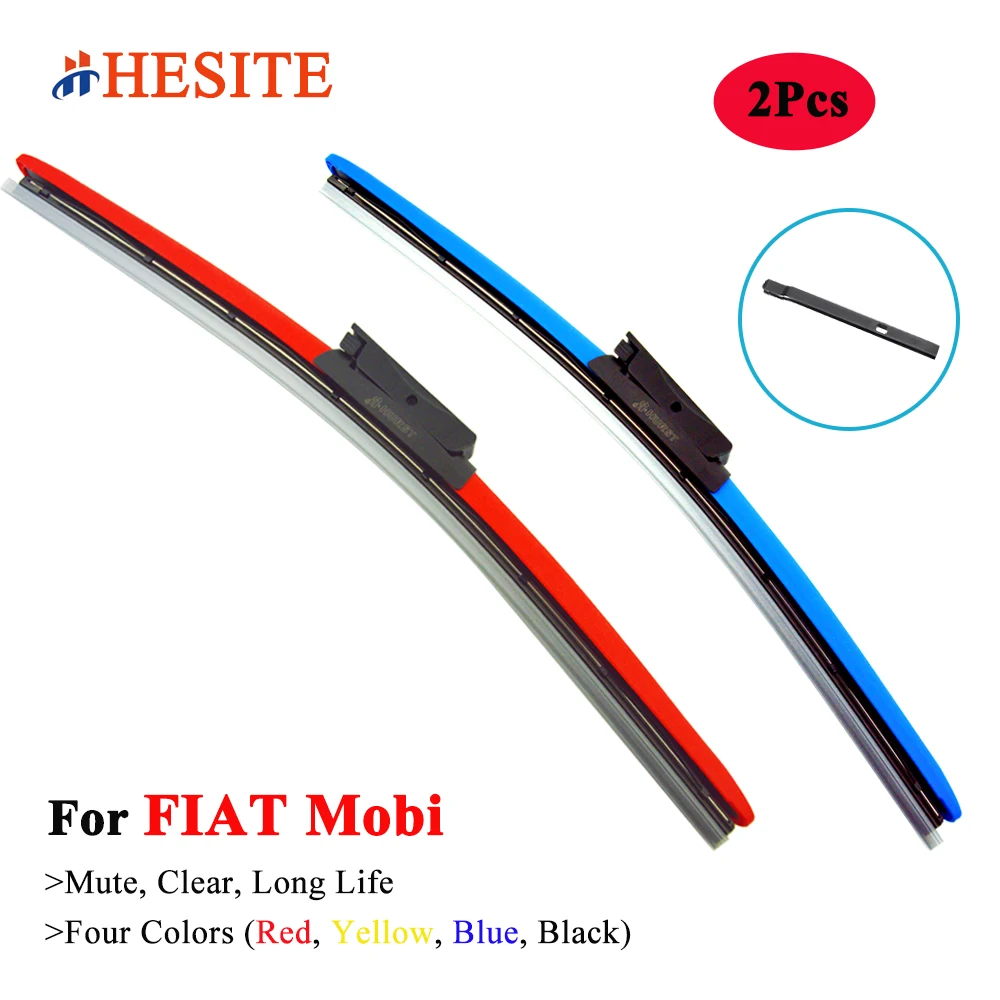 

Цветные щетки стеклоочистителя HESITE для FIAT Mobi Hatchback 2017 2018 2019 2020 2021 2022 2023, автомобильные аксессуары, Стеклоочистители
