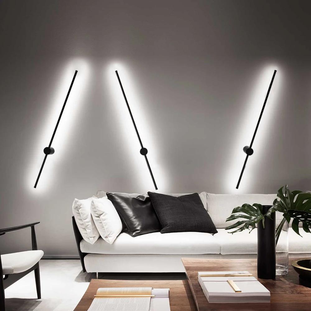 

Modern Wall Sconce Lamp LED Long Light Indoor Lighting Living Room Bathroom Room Decor Bedside Ceiling 85-265V 60cm 80cm 100cm