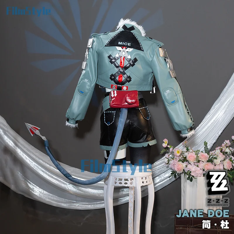 Jane Doe Косплей Костюм Zenless Zone Zero Униформа Куртка Хвост Уши Чулки Новый Eridu Хэллоуин
