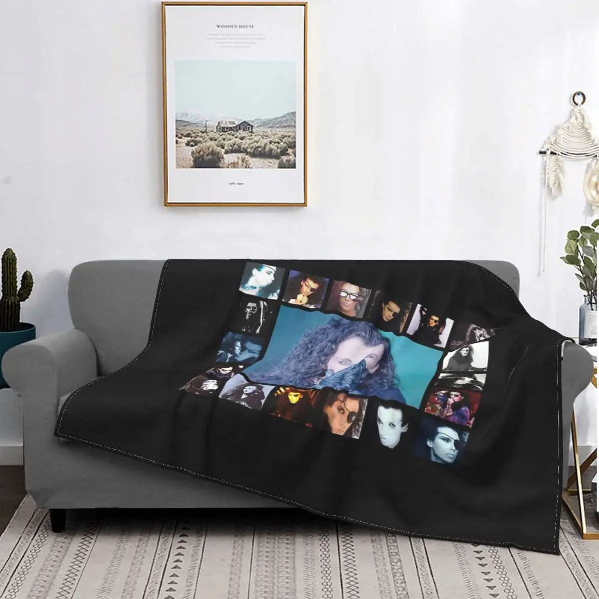 

Framekotak-Manta de lino con estampado de Pete, colcha de cama a cuadros, cobertor térmico para sofá, manta ponderada