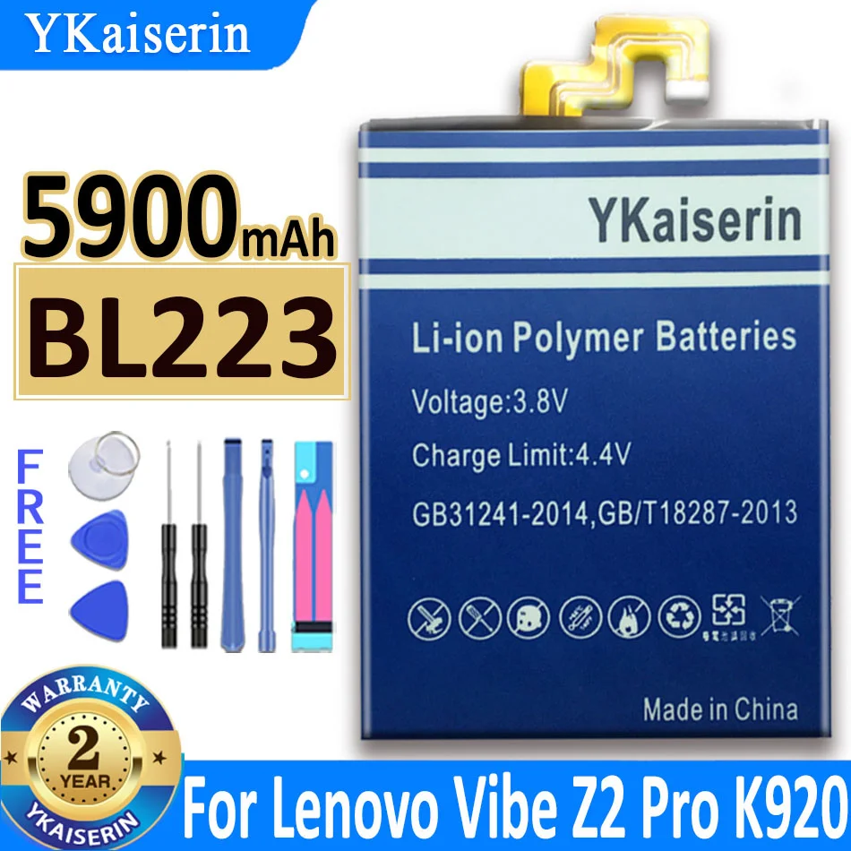

Аккумулятор для Lenovo Vibe Z2 Pro Z2Pro K920 K80 K80M K7, 5900 мАч