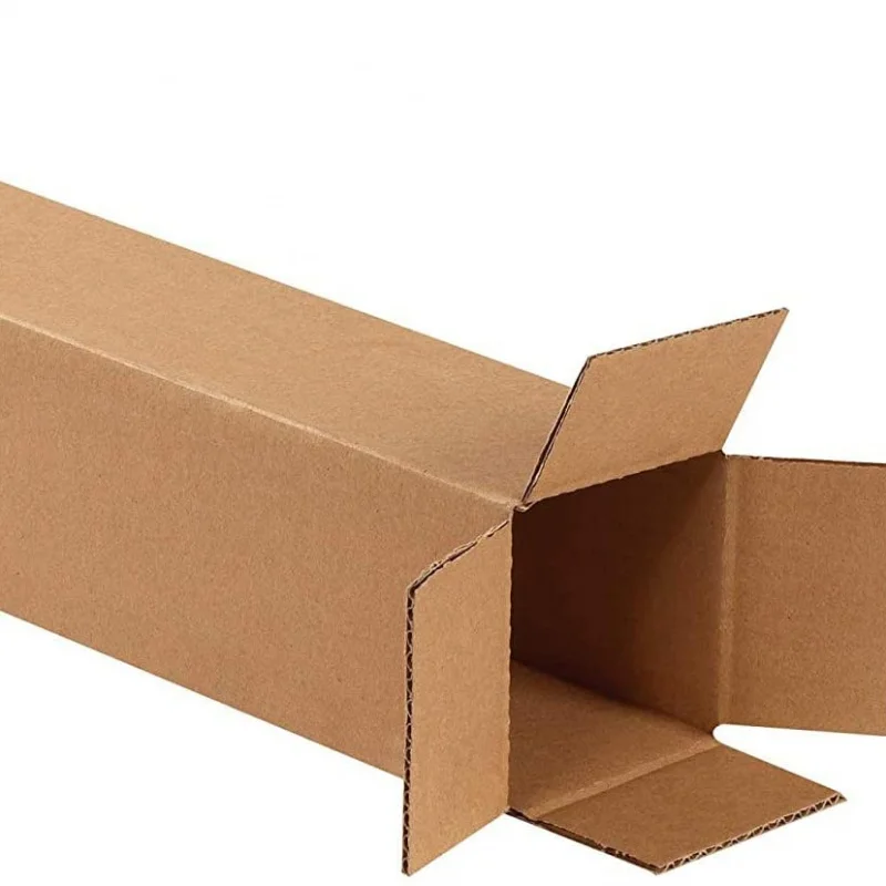 

Custom Cardboard Shipping Boxes Long Corrugated Cartons Paper Supply Tube Packing