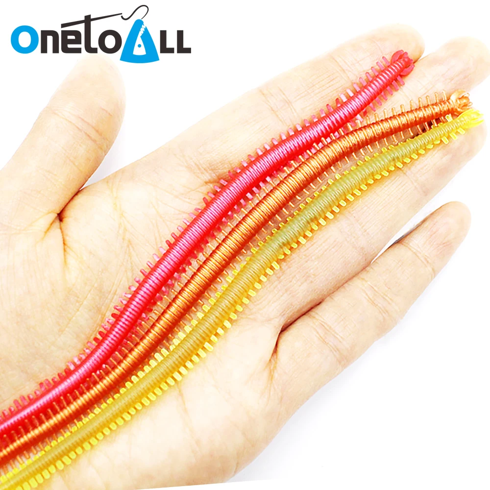 

OnetoAll 10 PCs 13 cm Plastic Centipedes Soft Fishing Lures Artificifal Baits Wobblers Bait Silicone Bionic Tackle Accessories