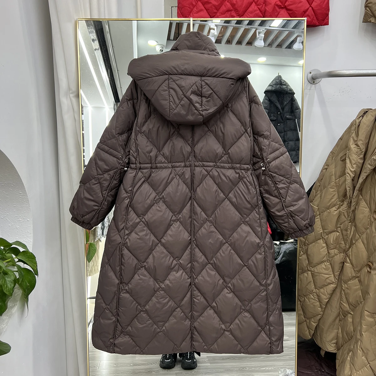 New Women Long Down Jacket Casual Style Autumn Winter Coats And Parkas Female Outwear