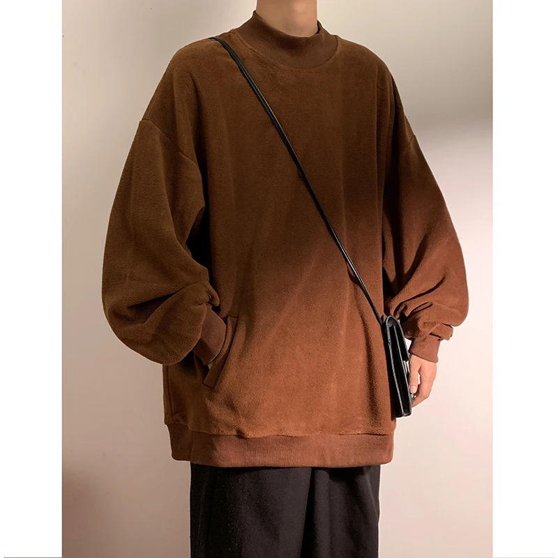 

Толстовка мужская зимняя с воротником-стойкой и карманами