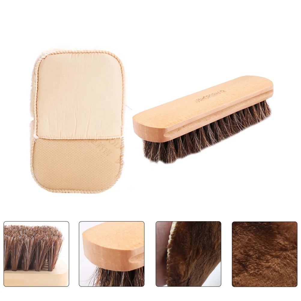 

2pcs Leather Maintenance Tools Kit Leather Goods Shoes Sofa Polishing Brush Mitt
